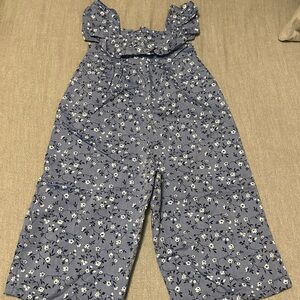 Janie and Jack Navy Floral Jumpsuit